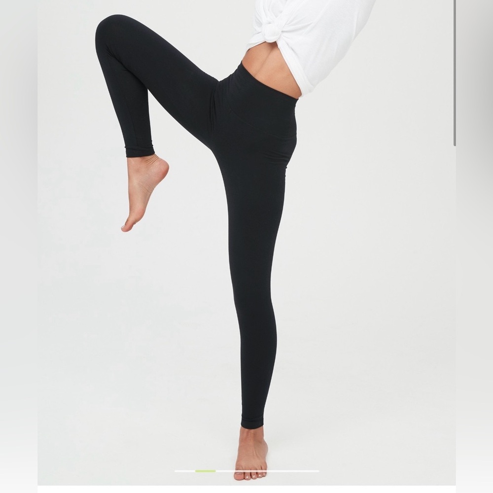NWT aerie offline OG cotton high rise black leggings